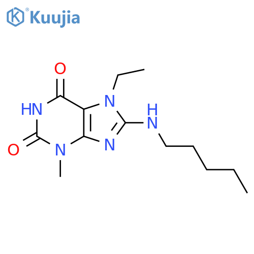 7-ethyl-3-methyl-8-(pentylamino)-2,3,6,7-tetrahydro-1H-purine-2,6-dione structure