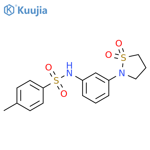 N-3-(1,1-dioxo-1lambda6,2-thiazolidin-2-yl)phenyl-4-methylbenzene-1-sulfonamide structure