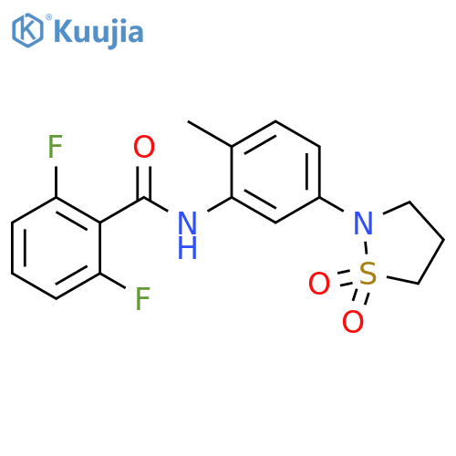 N-5-(1,1-dioxo-1lambda6,2-thiazolidin-2-yl)-2-methylphenyl-2,6-difluorobenzamide structure