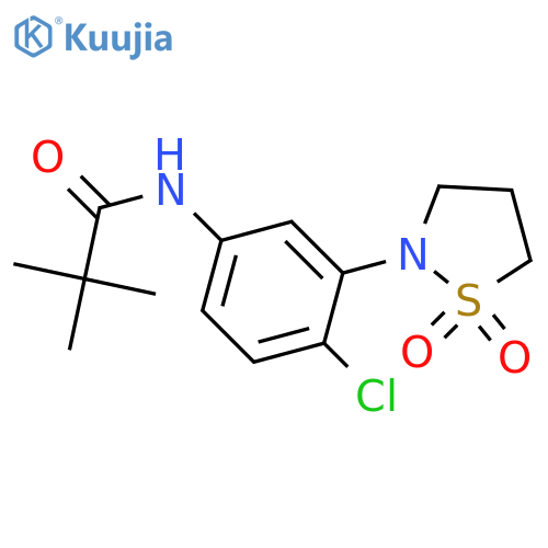N-4-chloro-3-(1,1-dioxo-1lambda6,2-thiazolidin-2-yl)phenyl-2,2-dimethylpropanamide structure