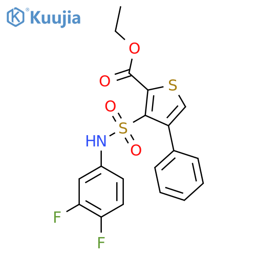 Ethyl 3-[(3,4-difluorophenyl)sulfamoyl]-4-phenylthiophene-2-carboxylate structure