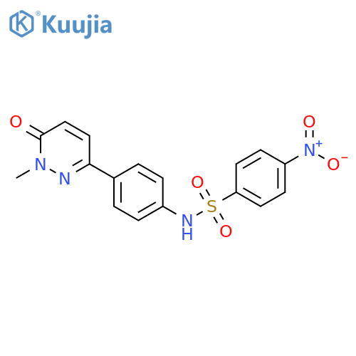 N-4-(1-methyl-6-oxo-1,6-dihydropyridazin-3-yl)phenyl-4-nitrobenzene-1-sulfonamide structure