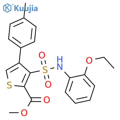 methyl 3-(2-ethoxyphenyl)sulfamoyl-4-(4-methylphenyl)thiophene-2-carboxylate structure