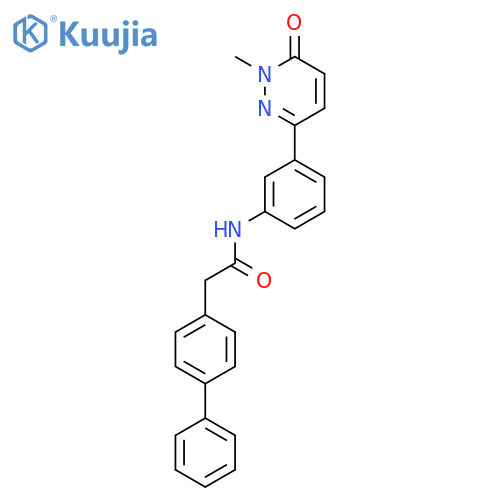 2-{1,1'-biphenyl-4-yl}-N-3-(1-methyl-6-oxo-1,6-dihydropyridazin-3-yl)phenylacetamide structure