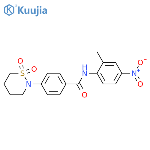 4-(1,1-dioxo-1lambda6,2-thiazinan-2-yl)-N-(2-methyl-4-nitrophenyl)benzamide structure