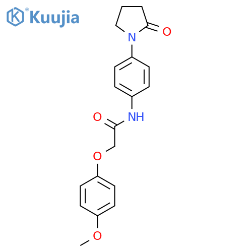 2-(4-methoxyphenoxy)-N-4-(2-oxopyrrolidin-1-yl)phenylacetamide structure