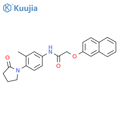 N-3-methyl-4-(2-oxopyrrolidin-1-yl)phenyl-2-(naphthalen-2-yloxy)acetamide structure