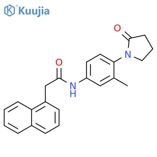 N-3-methyl-4-(2-oxopyrrolidin-1-yl)phenyl-2-(naphthalen-1-yl)acetamide structure