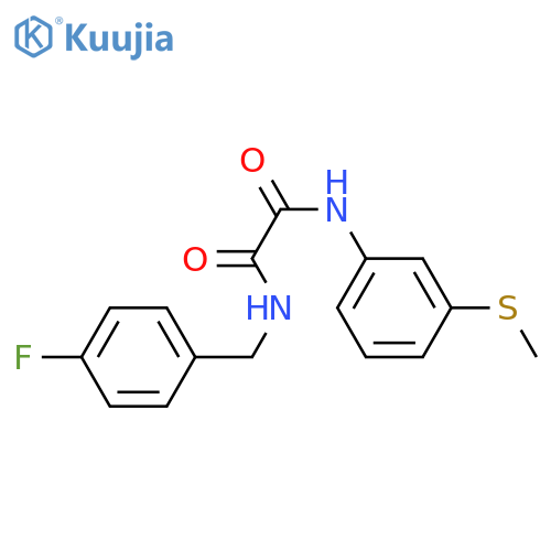 N'-(4-fluorophenyl)methyl-N-3-(methylsulfanyl)phenylethanediamide structure