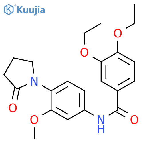 3,4-diethoxy-N-3-methoxy-4-(2-oxopyrrolidin-1-yl)phenylbenzamide structure