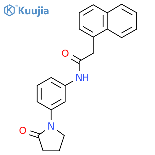 2-(naphthalen-1-yl)-N-3-(2-oxopyrrolidin-1-yl)phenylacetamide structure