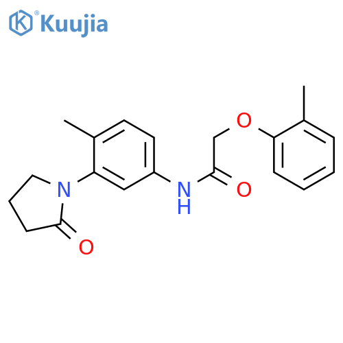 N-4-methyl-3-(2-oxopyrrolidin-1-yl)phenyl-2-(2-methylphenoxy)acetamide structure
