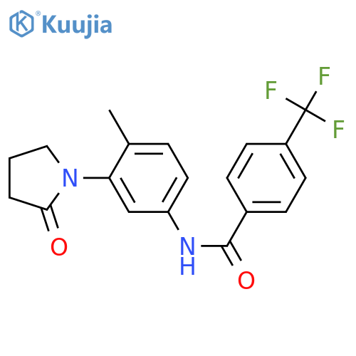 N-4-methyl-3-(2-oxopyrrolidin-1-yl)phenyl-4-(trifluoromethyl)benzamide structure