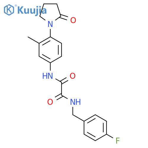 N'-(4-fluorophenyl)methyl-N-3-methyl-4-(2-oxopyrrolidin-1-yl)phenylethanediamide structure