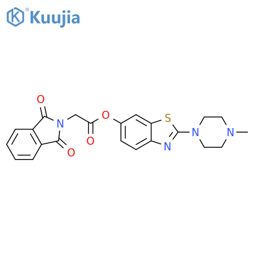 2-(4-methylpiperazin-1-yl)-1,3-benzothiazol-6-yl 2-(1,3-dioxo-2,3-dihydro-1H-isoindol-2-yl)acetate structure