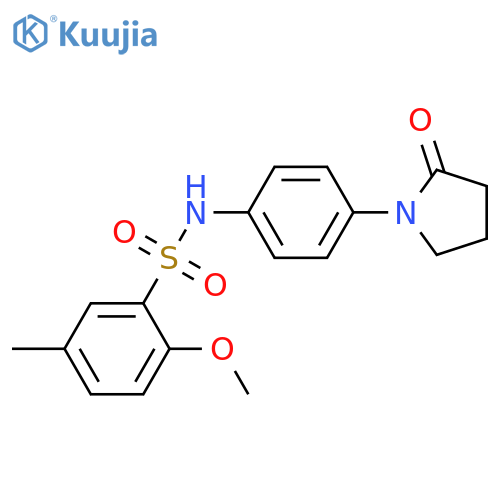 2-methoxy-5-methyl-N-4-(2-oxopyrrolidin-1-yl)phenylbenzene-1-sulfonamide structure