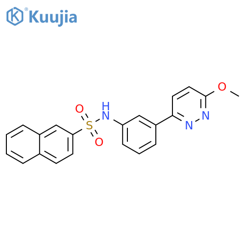 N-3-(6-methoxypyridazin-3-yl)phenylnaphthalene-2-sulfonamide structure