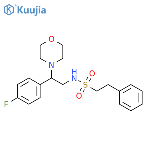 N-2-(4-fluorophenyl)-2-(morpholin-4-yl)ethyl-2-phenylethane-1-sulfonamide structure