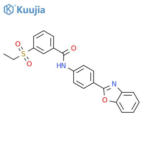 N-4-(1,3-benzoxazol-2-yl)phenyl-3-(ethanesulfonyl)benzamide structure