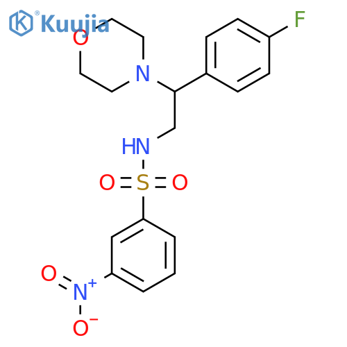 N-2-(4-fluorophenyl)-2-(morpholin-4-yl)ethyl-3-nitrobenzene-1-sulfonamide structure