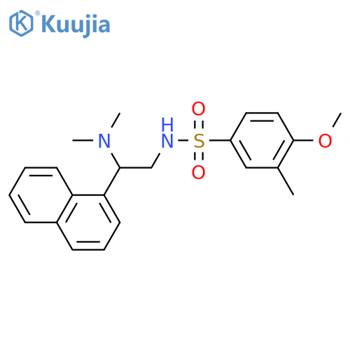 N-2-(dimethylamino)-2-(naphthalen-1-yl)ethyl-4-methoxy-3-methylbenzene-1-sulfonamide structure