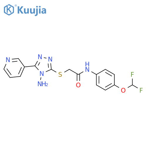 2-{4-amino-5-(pyridin-3-yl)-4H-1,2,4-triazol-3-ylsulfanyl}-N-4-(difluoromethoxy)phenylacetamide structure
