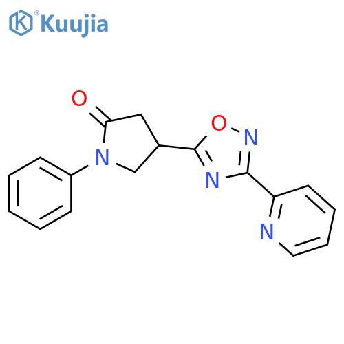 1-phenyl-4-3-(pyridin-2-yl)-1,2,4-oxadiazol-5-ylpyrrolidin-2-one structure
