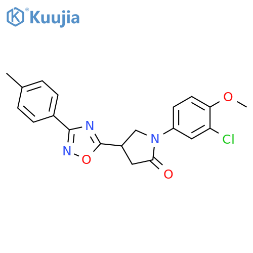 1-(3-chloro-4-methoxyphenyl)-4-3-(4-methylphenyl)-1,2,4-oxadiazol-5-ylpyrrolidin-2-one structure