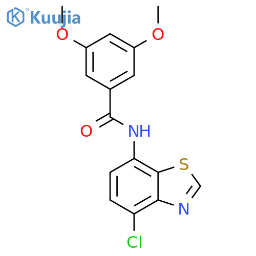 N-(4-chloro-1,3-benzothiazol-7-yl)-3,5-dimethoxybenzamide structure