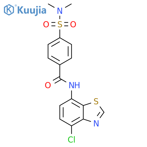 N-(4-chloro-1,3-benzothiazol-7-yl)-4-(dimethylsulfamoyl)benzamide structure