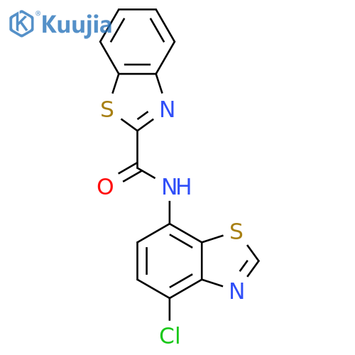 N-(4-chloro-1,3-benzothiazol-7-yl)-1,3-benzothiazole-2-carboxamide structure
