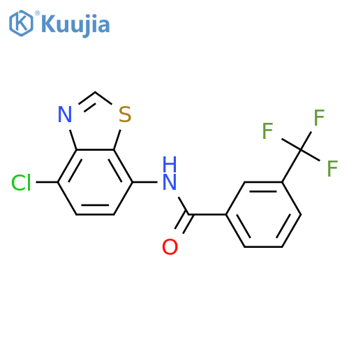 N-(4-chloro-1,3-benzothiazol-7-yl)-3-(trifluoromethyl)benzamide structure