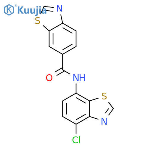 N-(4-chloro-1,3-benzothiazol-7-yl)-1,3-benzothiazole-6-carboxamide structure
