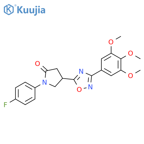 1-(4-fluorophenyl)-4-3-(3,4,5-trimethoxyphenyl)-1,2,4-oxadiazol-5-ylpyrrolidin-2-one structure
