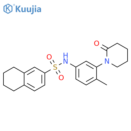 N-4-methyl-3-(2-oxopiperidin-1-yl)phenyl-5,6,7,8-tetrahydronaphthalene-2-sulfonamide structure