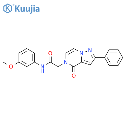 N-(3-methoxyphenyl)-2-{4-oxo-2-phenyl-4H,5H-pyrazolo1,5-apyrazin-5-yl}acetamide structure