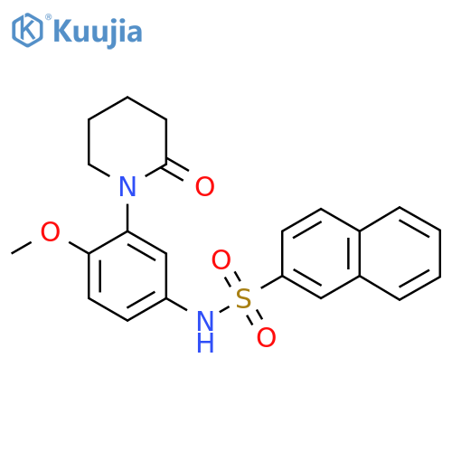 N-4-methoxy-3-(2-oxopiperidin-1-yl)phenylnaphthalene-2-sulfonamide structure