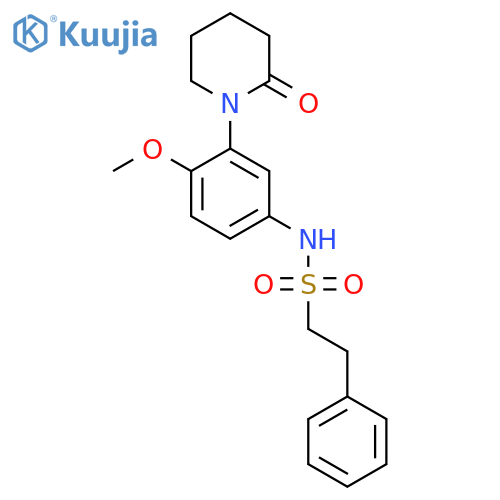N-4-methoxy-3-(2-oxopiperidin-1-yl)phenyl-2-phenylethane-1-sulfonamide structure