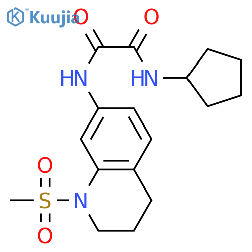 N-cyclopentyl-N'-(1-methanesulfonyl-1,2,3,4-tetrahydroquinolin-7-yl)ethanediamide structure