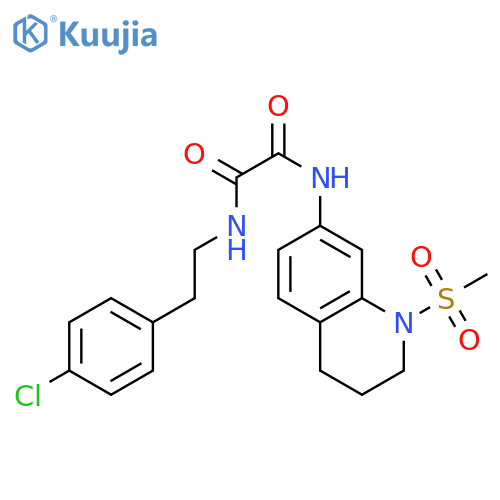 N'-2-(4-chlorophenyl)ethyl-N-(1-methanesulfonyl-1,2,3,4-tetrahydroquinolin-7-yl)ethanediamide structure