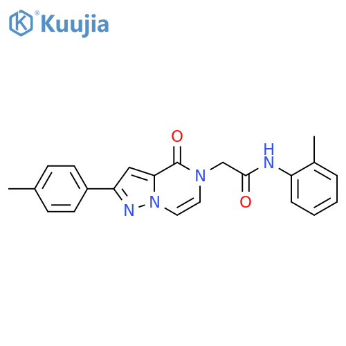 N-(2-methylphenyl)-2-2-(4-methylphenyl)-4-oxo-4H,5H-pyrazolo1,5-apyrazin-5-ylacetamide structure