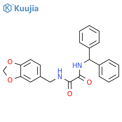 N-(2H-1,3-benzodioxol-5-yl)methyl-N'-(diphenylmethyl)ethanediamide structure