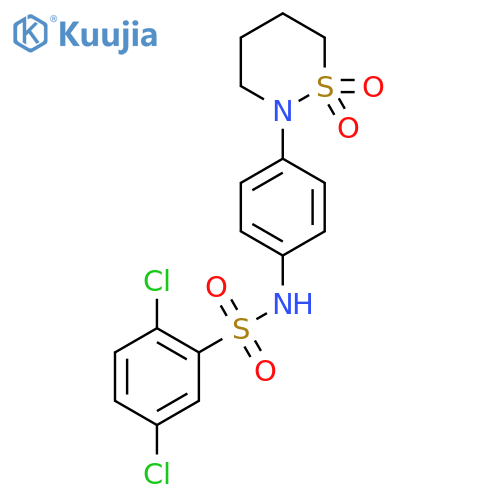 2,5-dichloro-N-4-(1,1-dioxo-1lambda6,2-thiazinan-2-yl)phenylbenzene-1-sulfonamide structure