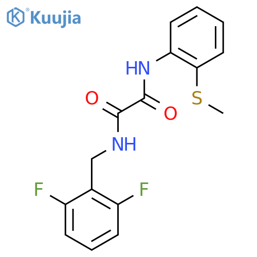 N-(2,6-difluorophenyl)methyl-N'-2-(methylsulfanyl)phenylethanediamide structure