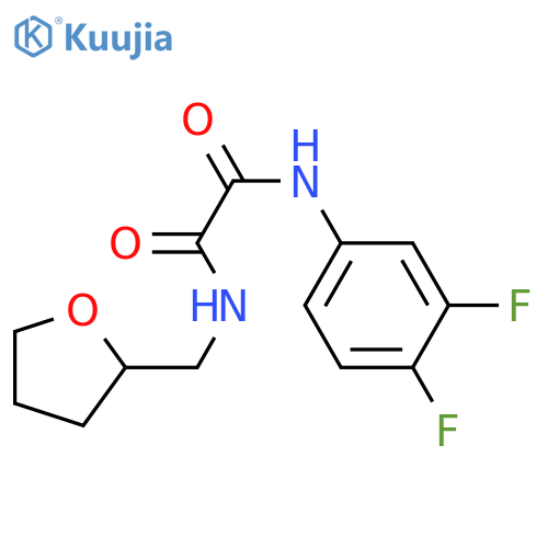 N'-(3,4-difluorophenyl)-N-(oxolan-2-yl)methylethanediamide structure