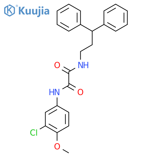 N-(3-chloro-4-methoxyphenyl)-N'-(3,3-diphenylpropyl)ethanediamide structure