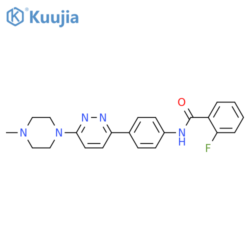 2-fluoro-N-{4-6-(4-methylpiperazin-1-yl)pyridazin-3-ylphenyl}benzamide structure