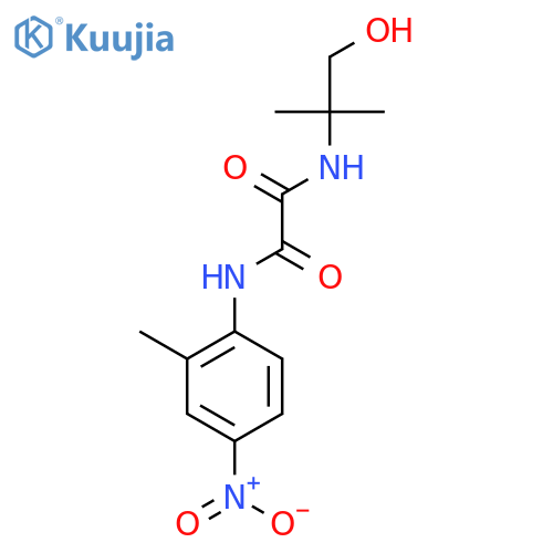 N-(1-hydroxy-2-methylpropan-2-yl)-N'-(2-methyl-4-nitrophenyl)ethanediamide structure