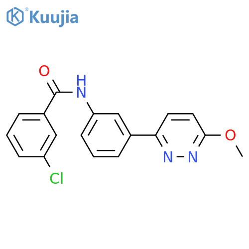 3-chloro-N-3-(6-methoxypyridazin-3-yl)phenylbenzamide structure