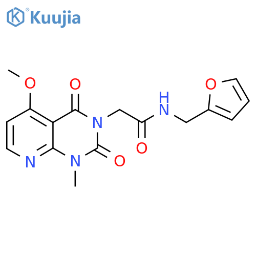 N-(furan-2-yl)methyl-2-{5-methoxy-1-methyl-2,4-dioxo-1H,2H,3H,4H-pyrido2,3-dpyrimidin-3-yl}acetamide structure